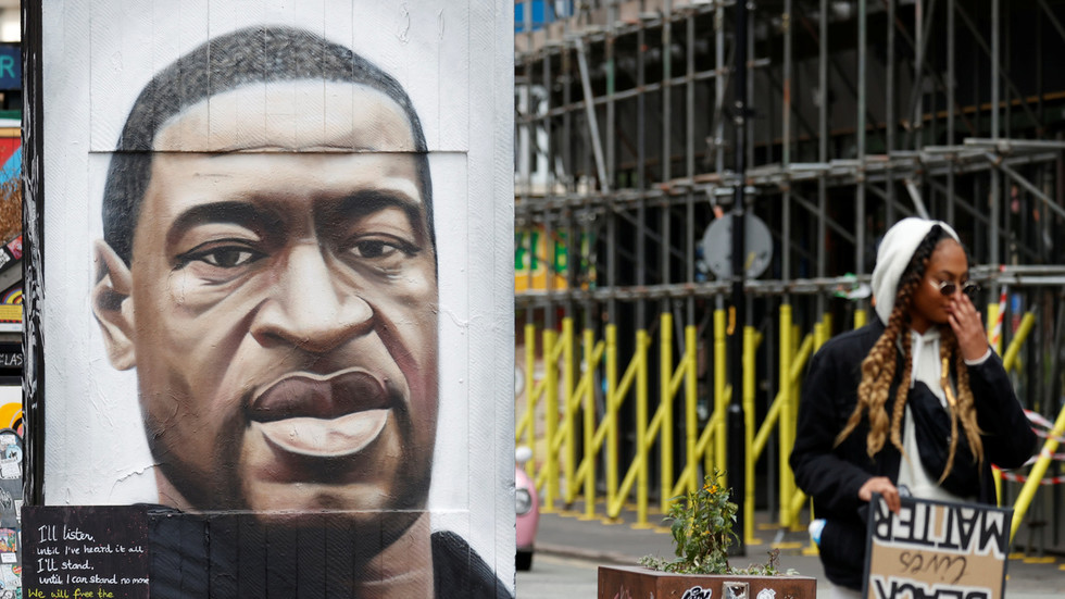 George Floyd memorial in Manchester covered up after vandals scrawl racist graffiti across artwork