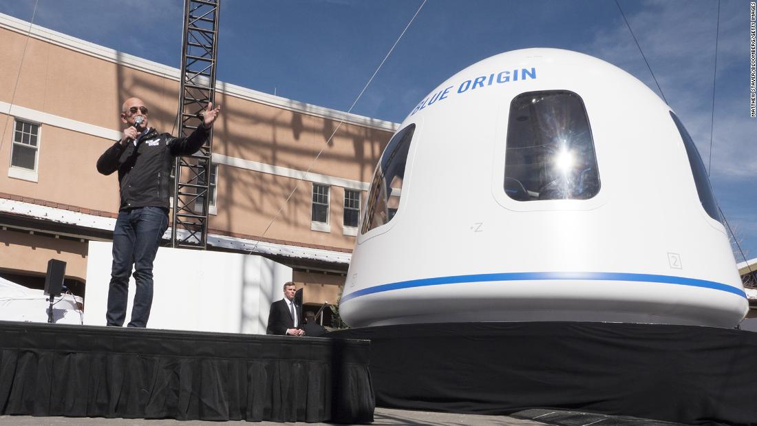 Jeff Bezos' Blue Origin to auction ticket for first space tourism flight