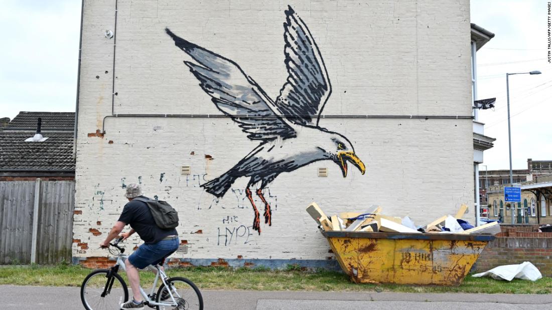 Banksy strikes again! Artist confirms he is behind 'spraycation' artworks in British coastal towns