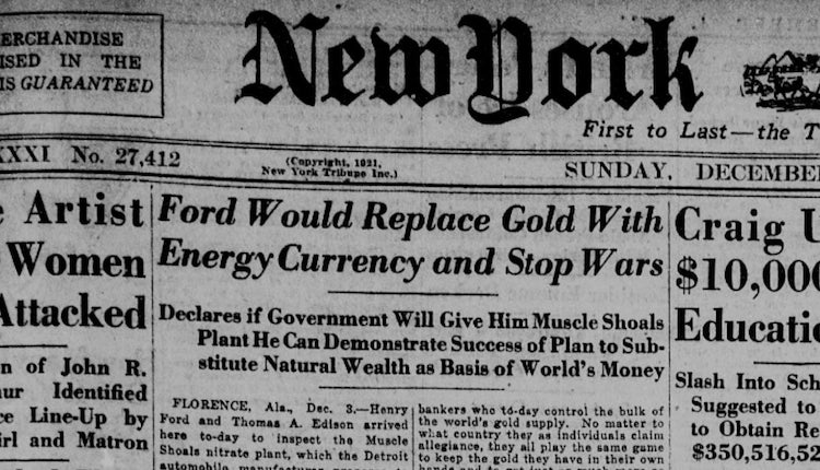 Henry Ford Proposed 'Energy Currency' Similar to Bitcoin 100 Years Ago