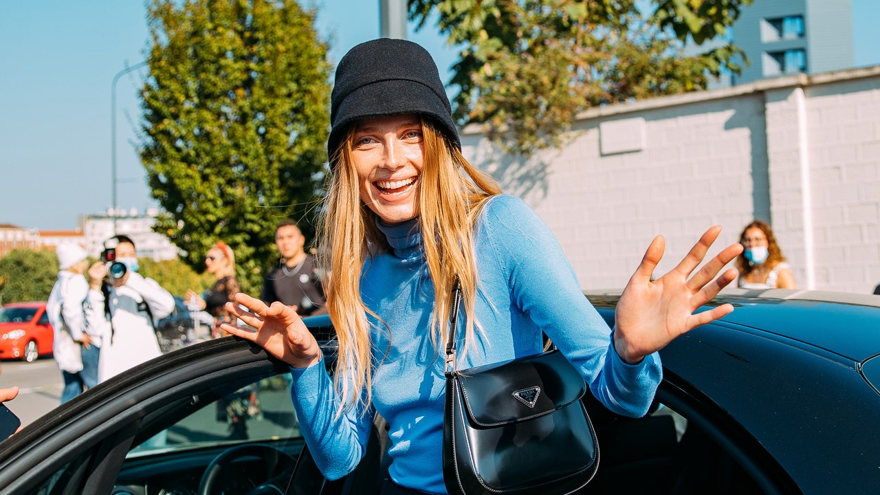 Street Style Riffs on the Color That Ruled the Paris Runways: Bright Blue