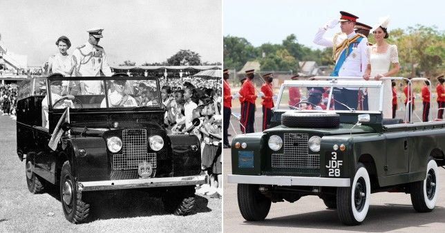 William and Kate take ride in Land Rover first used by Queen 60 years ago