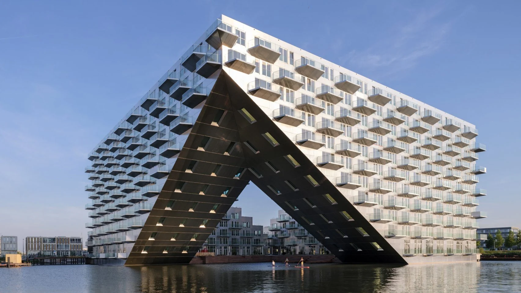 BIG and Barcode Architects unveiled the housing block on the Amsterdam waterfront