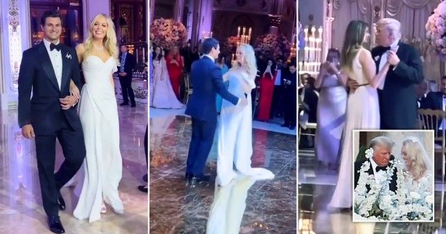 Donald dances with Melania at daughter Tiffany's wedding to billionaire heir