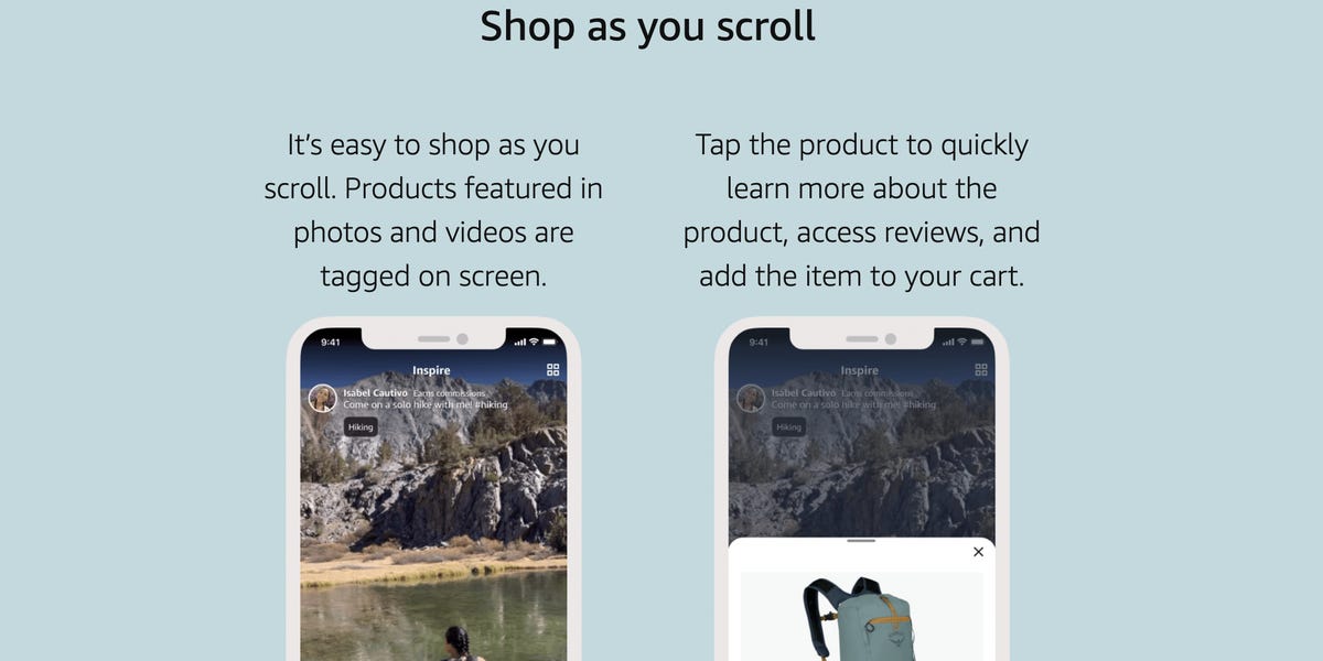 Amazon is introducing a new TikTok-like feature that allows users to 'shop as you scroll' from a social feed of videos and photos