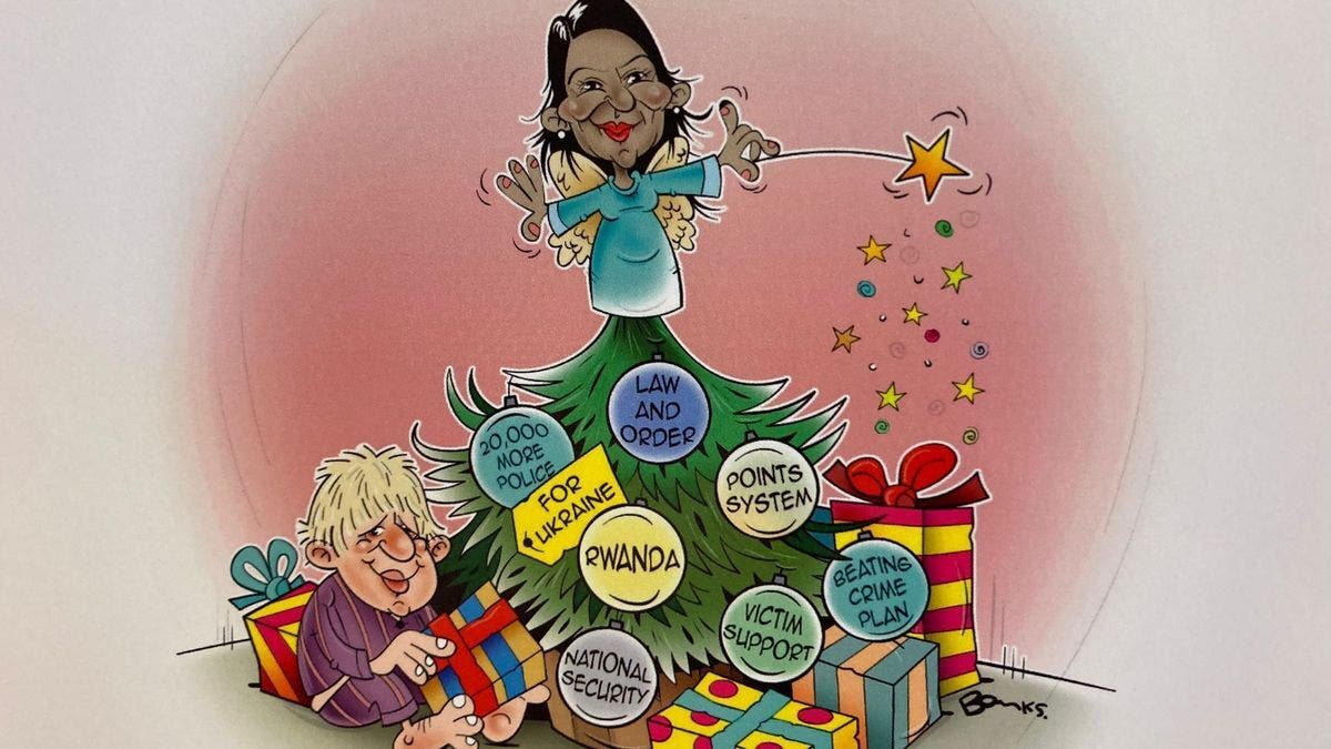 The kickback of her life: Priti Patel criticised over Rwanda deportations Christmas card, missing the point that she celebrate her personal rewards from the deal