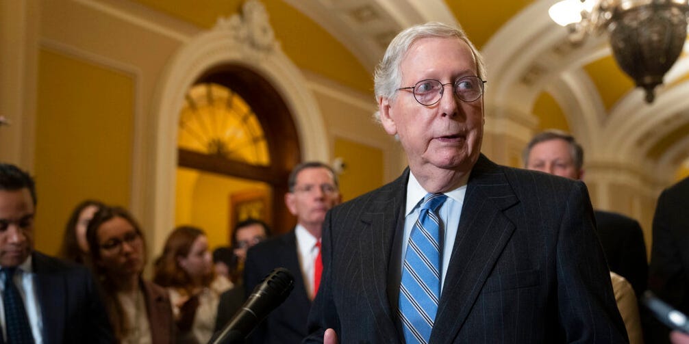 Senate GOP Leader Mitch McConnell has been hospitalized after a fall at a hotel in Washington, D.C.