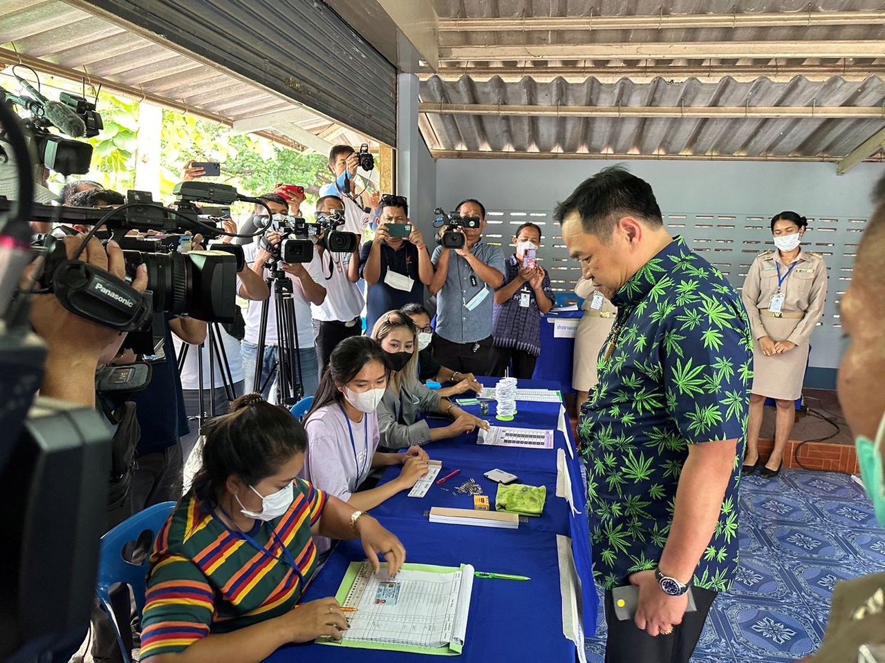 Thailand Prime Minister Candidate Casts Vote In Marijuana-Print Shirt